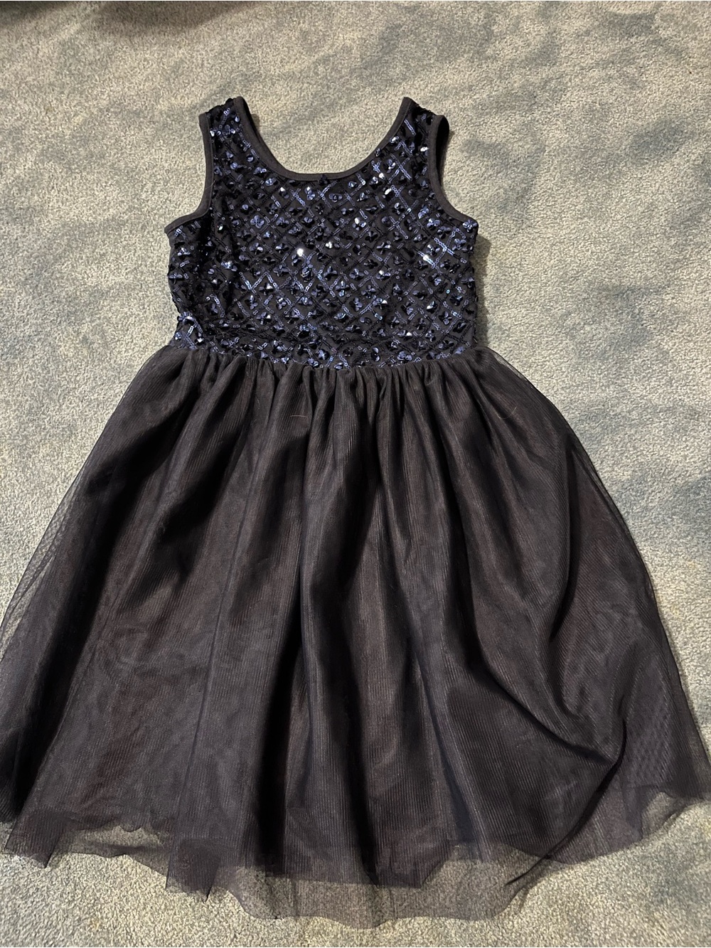 Children’s place Girls Navy Sequin Bodice Tulle Party Dress